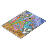 Psychedelic Seahorse Zee Turtle Art Notitieboek (Linkerzijde)
