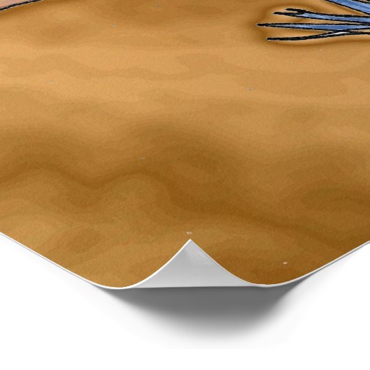 Psychedelic Seahorse Zee Turtle Art Poster (Hoek)