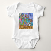 Psychedelic Seahorse Zee Turtle Art Romper (Voorkant)