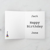 Psychedelic Semi Acoustic Guitar Funky Music Art Kaart (Binnen)