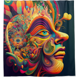 Psychedelic Shower Curtain Douchegordijn