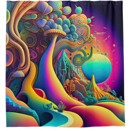 Psychedelic Shower Curtain Douchegordijn (Voorkant)