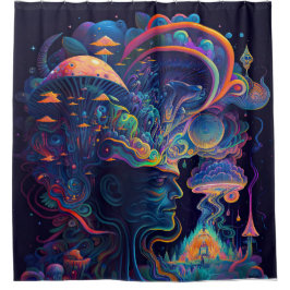 Psychedelic Shower Curtain Douchegordijn