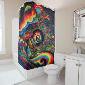 Psychedelic Shower Curtain Douchegordijn (In situ)