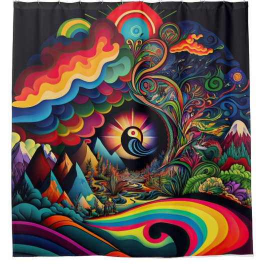 Psychedelic Shower Curtain Douchegordijn (Voorkant)
