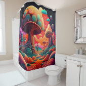 Psychedelic Shower Curtain Douchegordijn (In situ)