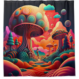 Psychedelic Shower Curtain Douchegordijn