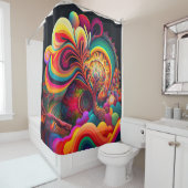 Psychedelic Shower Curtain Douchegordijn (In situ)
