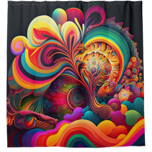 Psychedelic Shower Curtain Douchegordijn (Voorkant)
