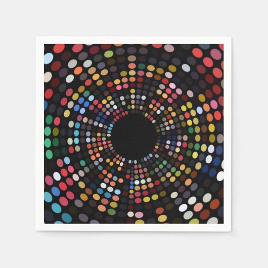 Psychedelic sixties diner party servet (Voorkant)