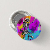 Psychedelic Skeleton Ronde Button 3,2 Cm (Voorkant /achterkant)