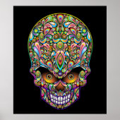 Psychedelic Skull Art Design Poster (Voorkant)