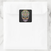 Psychedelic Skull Art Design Sticker (Tas)