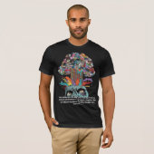 Psychedelic Skull Art Graphic T-shirt (Voorkant volledig)