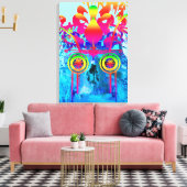 Psychedelic Skull Canvas Afdruk (Insitu (Woonkamer))