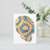 Psychedelic Skull II Briefkaart (Staand voorkant)
