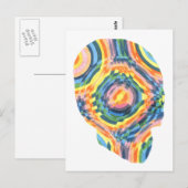 Psychedelic Skull II Briefkaart (Voorkant / Achterkant)