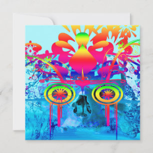 Psychedelic Skull Kaart