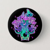 Psychedelic skull  ronde button 5,7 cm (Voorkant)