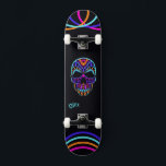 Psychedelic Skull Skateboard<br><div class="desc">Maak dit Schatbord van de Schatkist van Psychedelic uw door jouw tekst toe te voegen. Als u toegang wilt krijgen tot geavanceerde bewerkingsgereedschappen, gaat u naar "Deze sjabloon aanpassen" en klikt u op "Details", scrolt u naar beneden en drukt u op de link "Klik om verder aan te passen". Ideaal...</div>