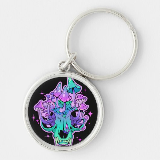 Psychedelic skull sleutelhanger (Voorkant)