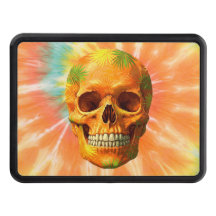 Psychedelic Skull Stropdas-Dye Trailer Hitch Hoesj