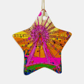 Psychedelic Sky Wheel Star-vorm Keramisch Ornament (Rechts)
