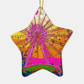 Psychedelic Sky Wheel Star-vorm Keramisch Ornament (Links)