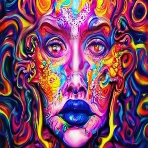 Psychedelic Sleutelhanger