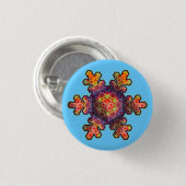 Psychedelic Snowflake Ronde Button 3,2 Cm (Voorkant /achterkant)