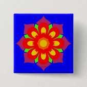 Psychedelic Snowflake Vierkante Button 5,1 Cm (Voorkant)