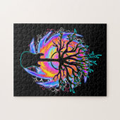 "Psychedelic Sonic Cyclone" surrealistische gitaar Legpuzzel (Horizontaal)