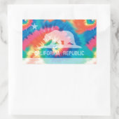 Psychedelic Soul Stropdas geverfd California Repub Rechthoekige Sticker (Tas)