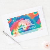 Psychedelic Soul Stropdas geverfd California Repub Rechthoekige Sticker (Envelop)