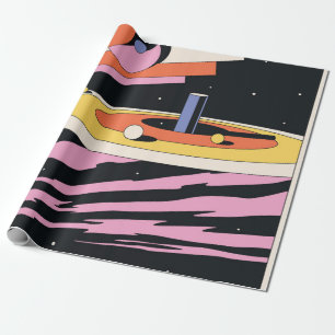 Psychedelic Space - Abstracte illustratie, Geometr Cadeaupapier