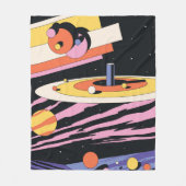 Psychedelic Space - Abstracte illustratie, Geometr Fleece Deken (Voorkant)