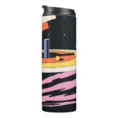 Psychedelic Space - Abstracte illustratie, Geometr Thermosbeker (Geroteerd rechts)