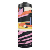 Psychedelic Space Abstracte illustratie, geometris Thermosbeker (Voorkant)