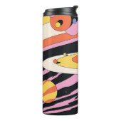 Psychedelic Space Abstracte illustratie, geometris Thermosbeker (Gedraaid links)