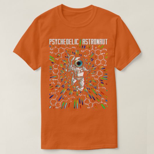 Psychedelic Space Astronaut Psychonaut EDM Rave T-shirt (Design voorkant)