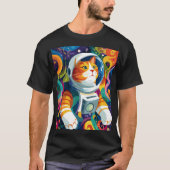 Psychedelic Space Cat Astronaut – Trippy Cosmic Ar T-shirt (Voorkant)
