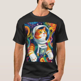 Psychedelic Space Cat Astronaut – Trippy Cosmic Ar T-shirt