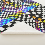 Psychedelic Speedway: Checker Flag Gedrukte Deken (3/4)