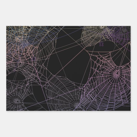 Psychedelic Spiders en Webs Inpakpapier Vel (Voorkant 3)
