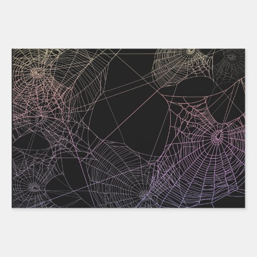 Psychedelic Spiders en Webs Inpakpapier Vel (Voorkant)
