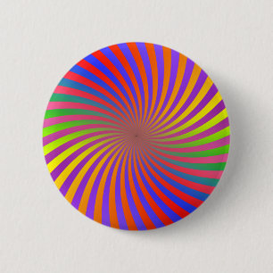 Psychedelic Spiral Design: Ronde Button 5,7 Cm
