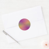 Psychedelic Spiral Design: Ronde Sticker (Envelop)