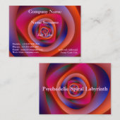 Psychedelic Spiral Labyrinth Chubby Visitekaartje (Voorkant / Achterkant)