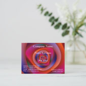 Psychedelic Spiral Labyrinth Chubby Visitekaartje (Staand voorkant)