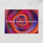 Psychedelic Spiral Labyrinth Chubby Visitekaartje (Achterkant)